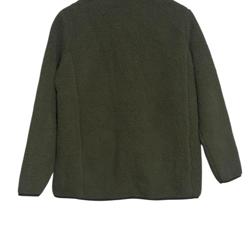 Women’s Land End fleece‎ jacket size Large Petite-forest green - Picture 3 of 4